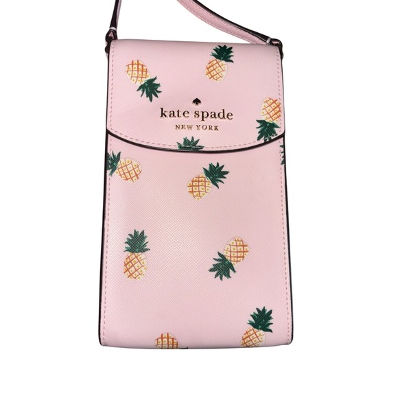 kate spade Handbags - Kate Spade Staci North South Flap Phone Crossbody Multi Pineapple Pink Multi